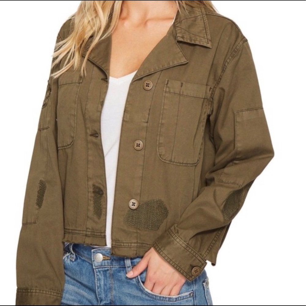 Anthropologie Sanctuary Cropped Denim Jacket L